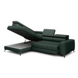 Narożnik BAGGIO Lewostronny z funkcją spania, wolnostojący tkanina LETTO 39 Ciemna Zieleń Narożnik BAGGIO Lewostronny z funkcją spania, wolnostojący tkanina LETTO 39 Ciemna Zieleń