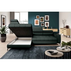 Narożnik BAGGIO Lewostronny z funkcją spania, wolnostojący tkanina LETTO 39 Ciemna Zieleń Narożnik BAGGIO Lewostronny z funkcją spania, wolnostojący tkanina LETTO 39 Ciemna Zieleń