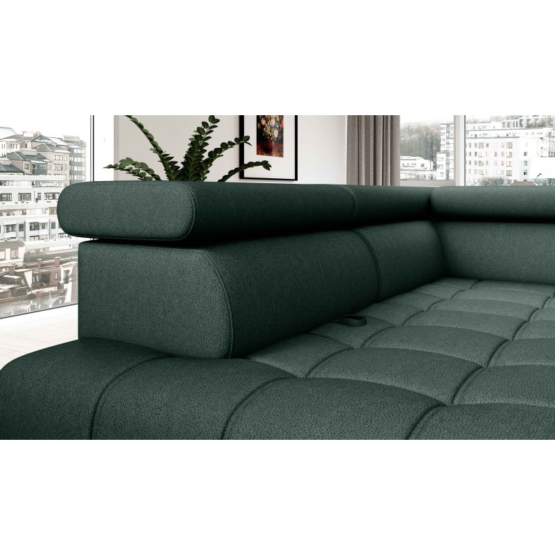 Narożnik BAGGIO Lewostronny z funkcją spania, wolnostojący tkanina LETTO 39 Ciemna Zieleń Narożnik BAGGIO Lewostronny z funkcją spania, wolnostojący tkanina LETTO 39 Ciemna Zieleń