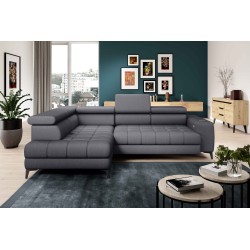Narożnik BAGGIO Lewostronny z funkcją spania, wolnostojący tkanina LETTO 93 Ciemnoszary Narożnik BAGGIO Lewostronny z funkcją spania, wolnostojący tkanina LETTO 93 Ciemnoszary