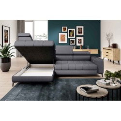 Narożnik BAGGIO Lewostronny z funkcją spania, wolnostojący tkanina LETTO 93 Ciemnoszary Narożnik BAGGIO Lewostronny z funkcją spania, wolnostojący tkanina LETTO 93 Ciemnoszary
