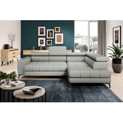 Narożnik BAGGIO Prawostronny z funkcją spania, wolnostojący tkanina LETTO 03 Popielaty Narożnik BAGGIO Prawostronny z funkcją spania, wolnostojący tkanina LETTO 03 Popielaty