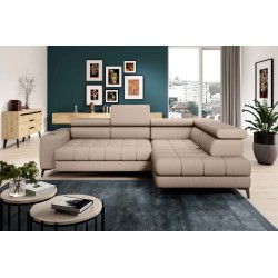 Narożnik BAGGIO Prawostronny z funkcją spania, wolnostojący tkanina LETTO 11 Beżowy Narożnik BAGGIO Prawostronny z funkcją spania, wolnostojący tkanina LETTO 11 Beżowy