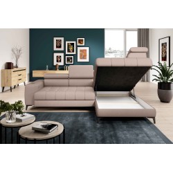 Narożnik BAGGIO Prawostronny z funkcją spania, wolnostojący tkanina LETTO 11 Beżowy Narożnik BAGGIO Prawostronny z funkcją spania, wolnostojący tkanina LETTO 11 Beżowy