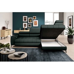 Narożnik BAGGIO Prawostronny z funkcją spania, wolnostojący tkanina LETTO 39 Ciemna Zieleń Narożnik BAGGIO Prawostronny z funkcją spania, wolnostojący tkanina LETTO 39 Ciemna Zieleń