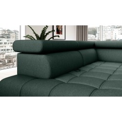 Narożnik BAGGIO Prawostronny z funkcją spania, wolnostojący tkanina LETTO 39 Ciemna Zieleń Narożnik BAGGIO Prawostronny z funkcją spania, wolnostojący tkanina LETTO 39 Ciemna Zieleń