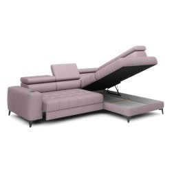 Narożnik BAGGIO Prawostronny z funkcją spania, wolnostojący tkanina LETTO 60 Pudrowy Róż Narożnik BAGGIO Prawostronny z funkcją spania, wolnostojący tkanina LETTO 60 Pudrowy Róż