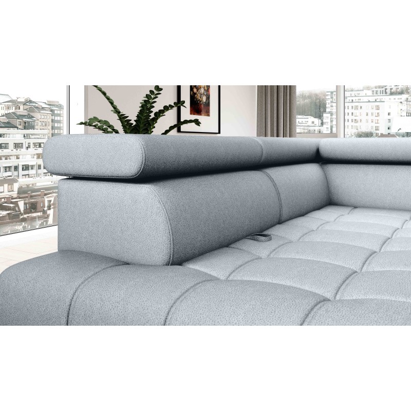 Narożnik BAGGIO Prawostronny z funkcją spania, wolnostojący tkanina LETTO 80 Jasnoszary Narożnik BAGGIO Prawostronny z funkcją spania, wolnostojący tkanina LETTO 80 Jasnoszary