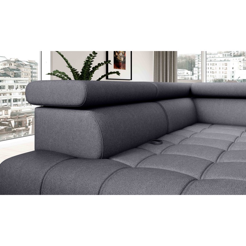 Narożnik BAGGIO Prawostronny z funkcją spania, wolnostojący tkanina LETTO 93 Ciemnoszary Narożnik BAGGIO Prawostronny z funkcją spania, wolnostojący tkanina LETTO 93 Ciemnoszary