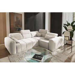 Narożnik Luxor II z funkcją spania Plecionka, Wind 02 - komfort i elegancja w jednym