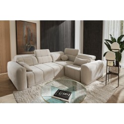 Narożnik Luxor II z funkcją spania Plecionka, Wind 05 - komfort i elegancja w jednym