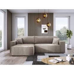 Narożnik POSO XL Lewostronny zestaw z poduszkami wolnostojący tkanina POSO 02