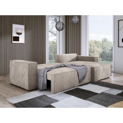 Narożnik POSO XL Lewostronny zestaw z poduszkami wolnostojący tkanina POSO 02