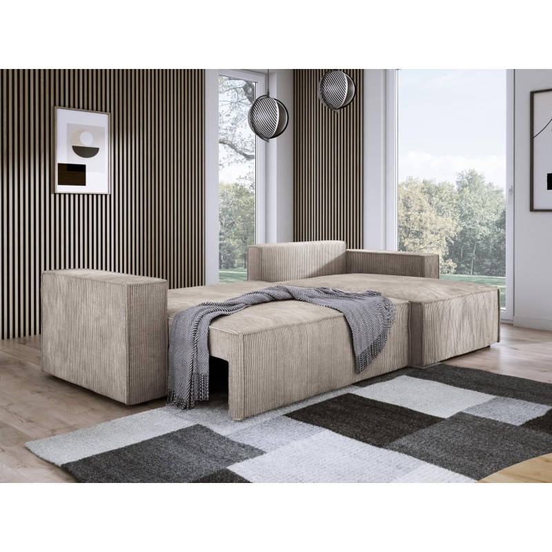 Narożnik POSO XL Lewostronny zestaw z poduszkami wolnostojący tkanina POSO 02