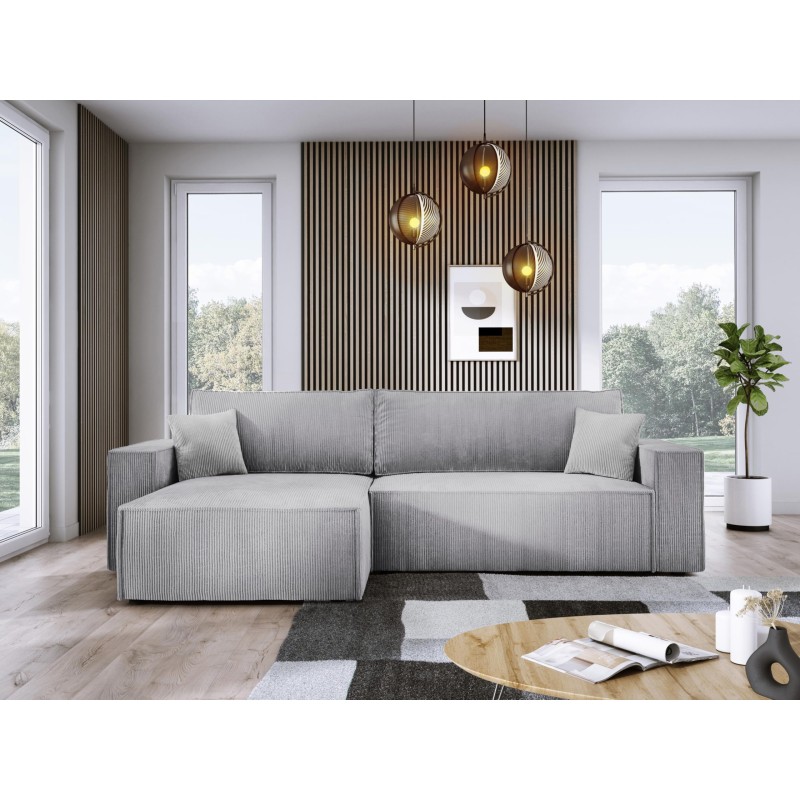 Narożnik POSO XL Lewostronny zestaw z poduszkami wolnostojący tkanina POSO 110