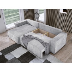 Narożnik POSO XL Lewostronny zestaw z poduszkami wolnostojący tkanina POSO 110