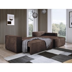 Narożnik POSO XL Prawostronny zestaw z poduszkami wolnostojący tkanina POSO 06