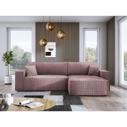 Narożnik POSO XL Prawostronny zestaw z poduszkami wolnostojący tkanina POSO 27