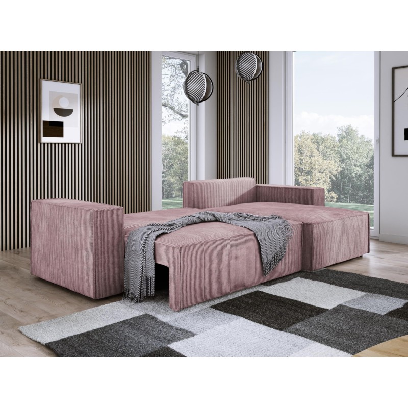 Narożnik POSO XL Prawostronny zestaw z poduszkami wolnostojący tkanina POSO 27