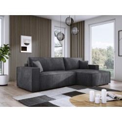 Narożnik POSO XL Prawostronny zestaw z poduszkami wolnostojący tkanina POSO 34