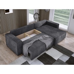 Narożnik POSO XL Prawostronny zestaw z poduszkami wolnostojący tkanina POSO 34