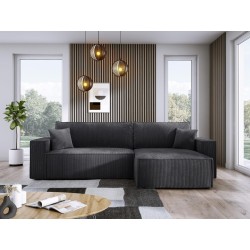 Narożnik POSO XL Prawostronny zestaw z poduszkami wolnostojący tkanina POSO 60