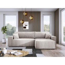 Narożnik POSO XL Prawostronny zestaw z poduszkami wolnostojący tkanina POSO 100