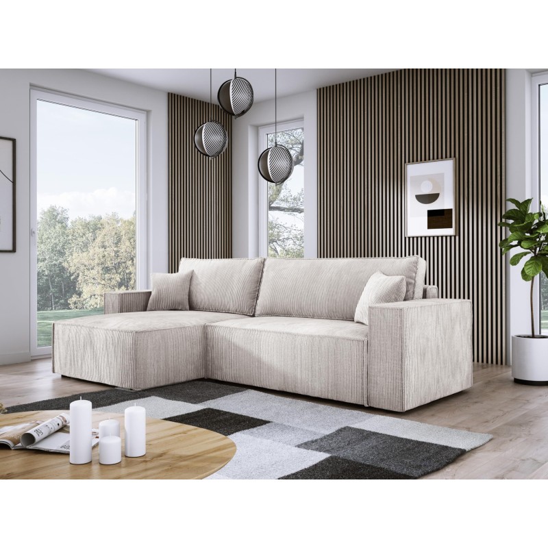 Narożnik POSO XL Prawostronny zestaw z poduszkami wolnostojący tkanina POSO 100