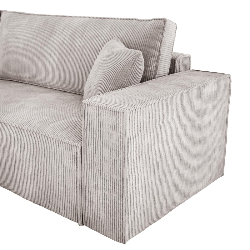 Narożnik POSO XL Prawostronny zestaw z poduszkami wolnostojący tkanina POSO 100