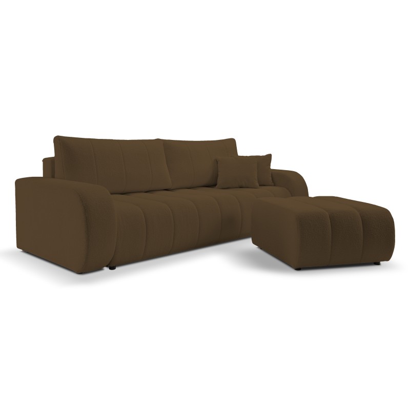 Sofa BALOO z funkcja spania i pojemnikiem BRĄZOWY LAMBI 04 Sofa BALOO z funkcja spania i pojemnikiem BRĄZOWY LAMBI 04