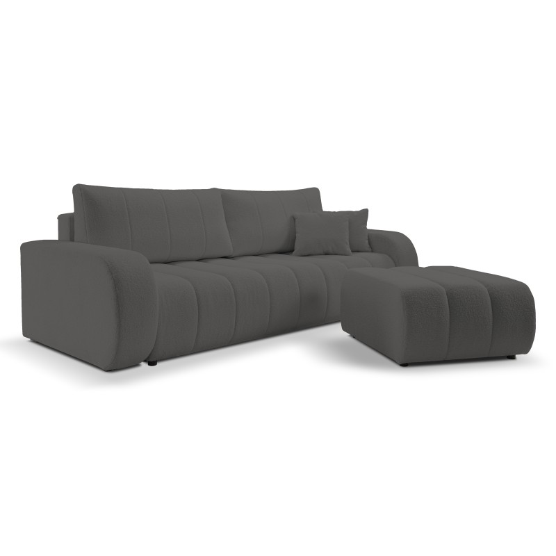 Sofa BALOO z funkcja spania i pojemnikiem CIEMNY SZARY LAMBI 12 Sofa BALOO z funkcja spania i pojemnikiem CIEMNY SZARY LAMBI 12