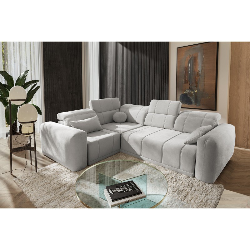 Narożnik Luxor II z funkcją spania Plecionka, Wind 84 - komfort i elegancja w jednym
