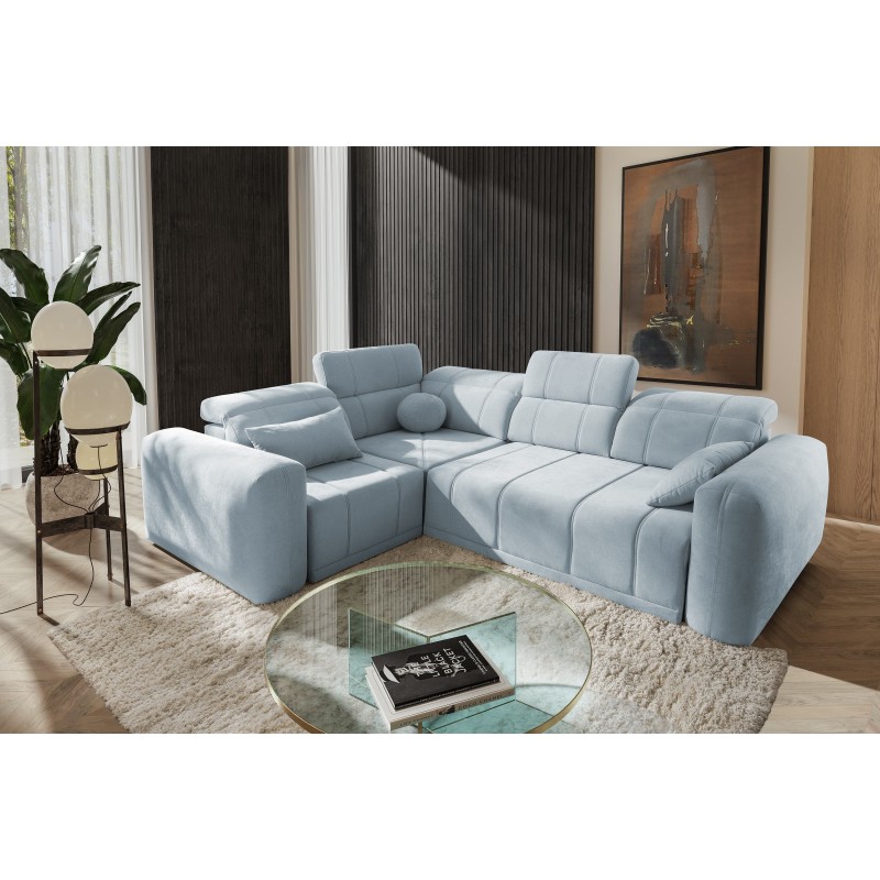 Narożnik Luxor II z funkcją spania Plecionka, Wind 73 - komfort i elegancja w jednym