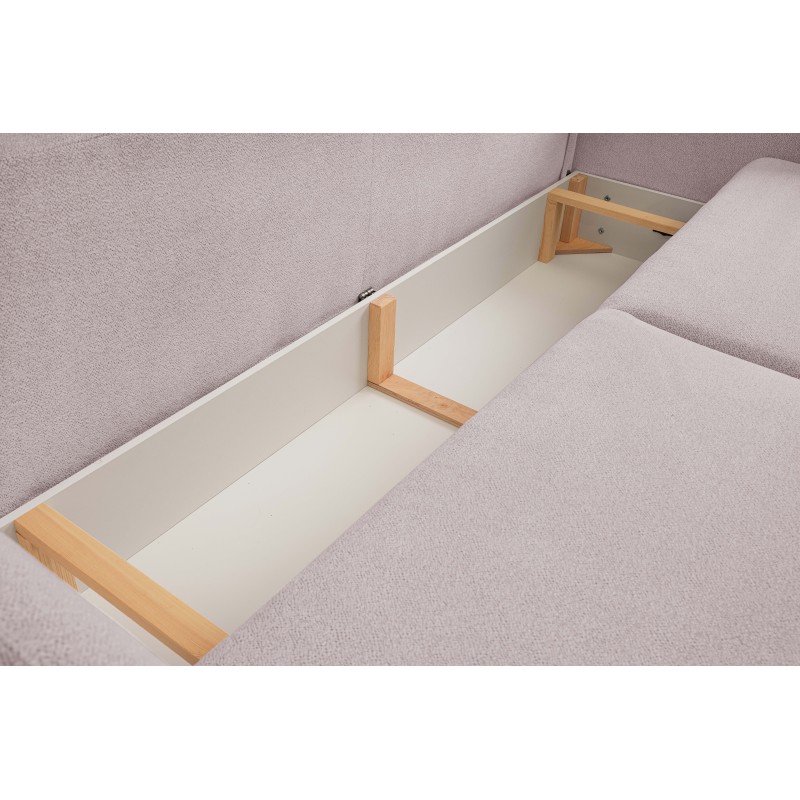 Sofa LOOP z funkcja spania i pojemnikiem PUDROWY RÓŻ RAVEN 91 Sofa LOOP z funkcja spania i pojemnikiem PUDROWY RÓŻ RAVEN 91