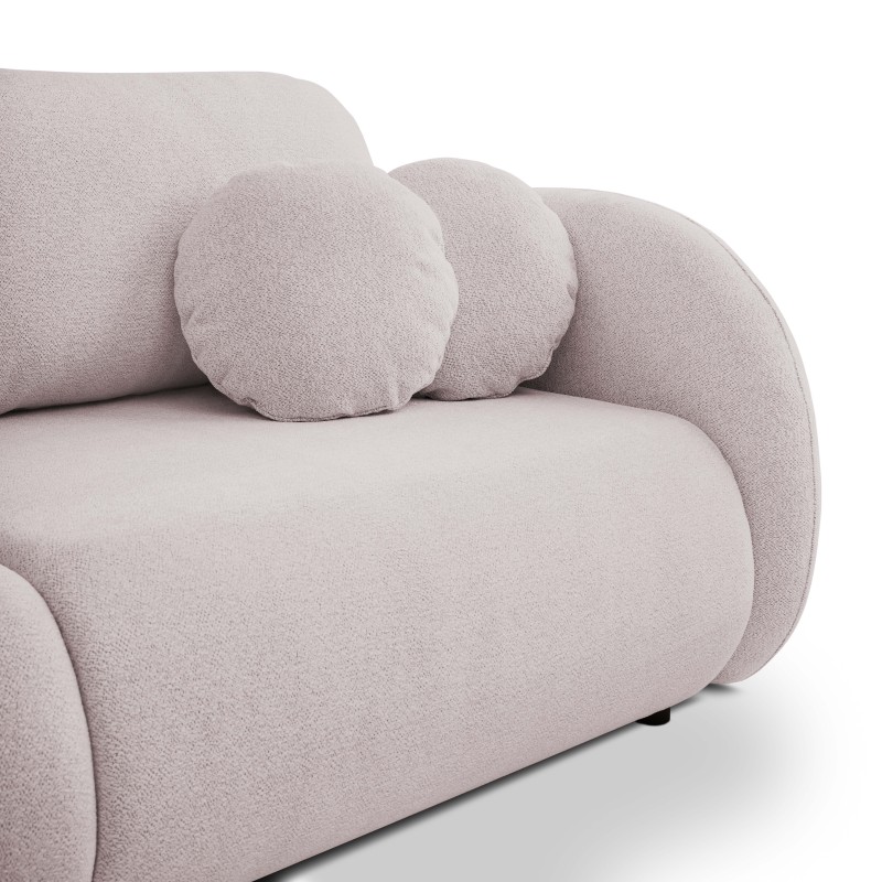 Sofa LOOP z funkcja spania i pojemnikiem PUDROWY RÓŻ RAVEN 91 Sofa LOOP z funkcja spania i pojemnikiem PUDROWY RÓŻ RAVEN 91