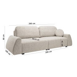 Sofa ALMI z funkcja spania i pojemnikiem BEŻOWY EXCITE ME 01 Sofa ALMI z funkcja spania i pojemnikiem BEŻOWY EXCITE ME 01