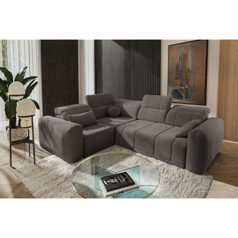 Narożnik Luxor II z funkcją spania Plecionka, Wind 21 - komfort i elegancja w jednym