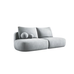 Sofa BABU z funkcja spania i pojemnikiem SREBRNY CLOUD 81