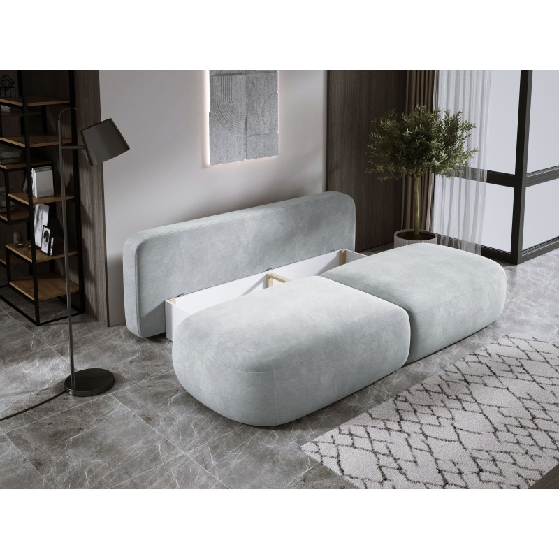 Sofa BABU z funkcja spania i pojemnikiem SREBRNY CLOUD 81 Sofa BABU z funkcja spania i pojemnikiem SREBRNY CLOUD 81