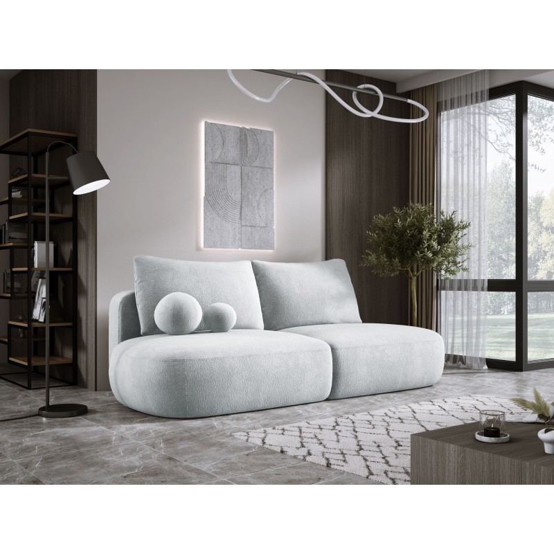 Sofa BABU z funkcja spania i pojemnikiem SREBRNY APHRODITE 20 Sofa BABU z funkcja spania i pojemnikiem SREBRNY APHRODITE 20