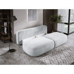 Sofa BABU z funkcja spania i pojemnikiem SREBRNY APHRODITE 20 Sofa BABU z funkcja spania i pojemnikiem SREBRNY APHRODITE 20