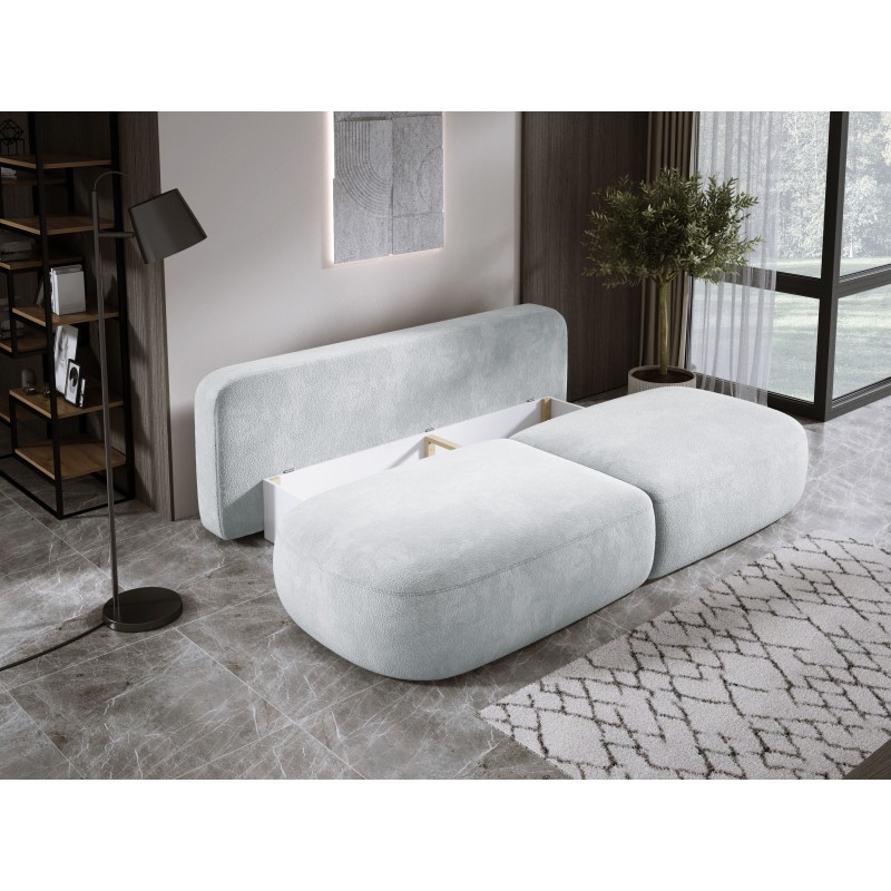 Sofa BABU z funkcja spania i pojemnikiem SREBRNY APHRODITE 20 Sofa BABU z funkcja spania i pojemnikiem SREBRNY APHRODITE 20