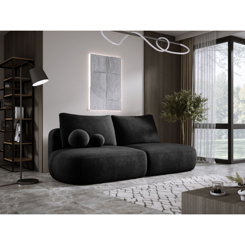Sofa BABU z funkcja spania i pojemnikiem CZARNY APHRODITE 23 Sofa BABU z funkcja spania i pojemnikiem CZARNY APHRODITE 23