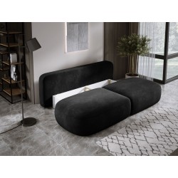 Sofa BABU z funkcja spania i pojemnikiem CZARNY APHRODITE 23 Sofa BABU z funkcja spania i pojemnikiem CZARNY APHRODITE 23