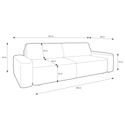 Sofa BOULI z funkcja spania i pojemnikiem POPIELATY RAVEN 06 Sofa BOULI z funkcja spania i pojemnikiem POPIELATY RAVEN 06