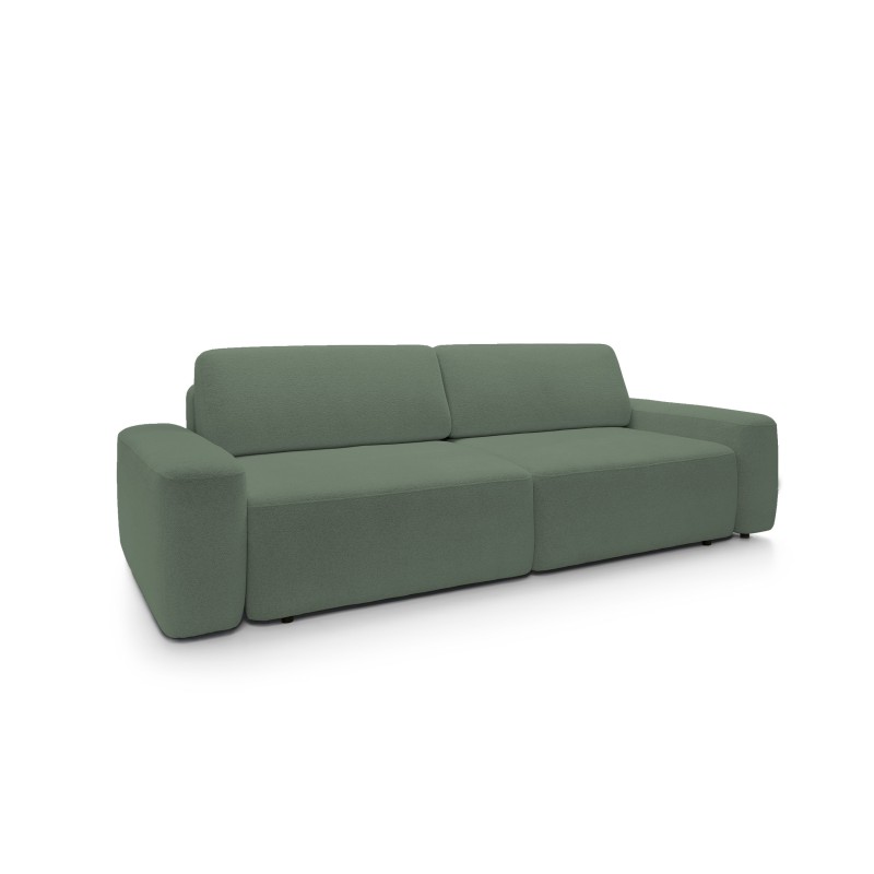 Sofa BOULI z funkcja spania i pojemnikiem ZIELONY RAVEN 77 Sofa BOULI z funkcja spania i pojemnikiem ZIELONY RAVEN 77