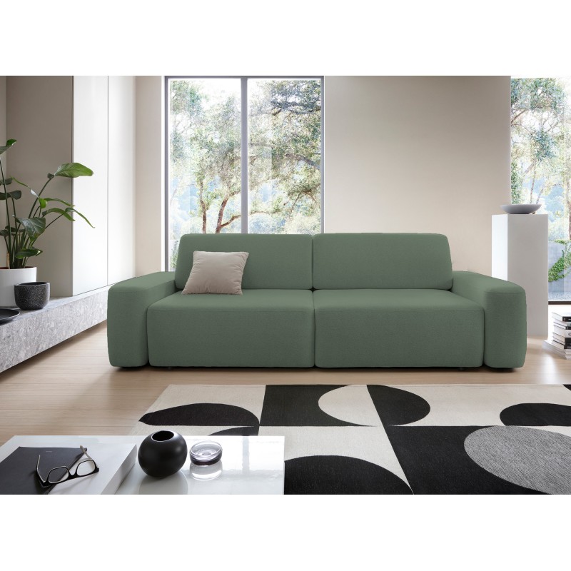 Sofa BOULI z funkcja spania i pojemnikiem ZIELONY RAVEN 77 Sofa BOULI z funkcja spania i pojemnikiem ZIELONY RAVEN 77