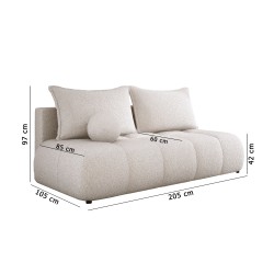 Sofa COCO z funkcja spania i pojemnikiem PIASKOWY ANTHOLOGY 06 Sofa COCO z funkcja spania i pojemnikiem PIASKOWY ANTHOLOGY 06