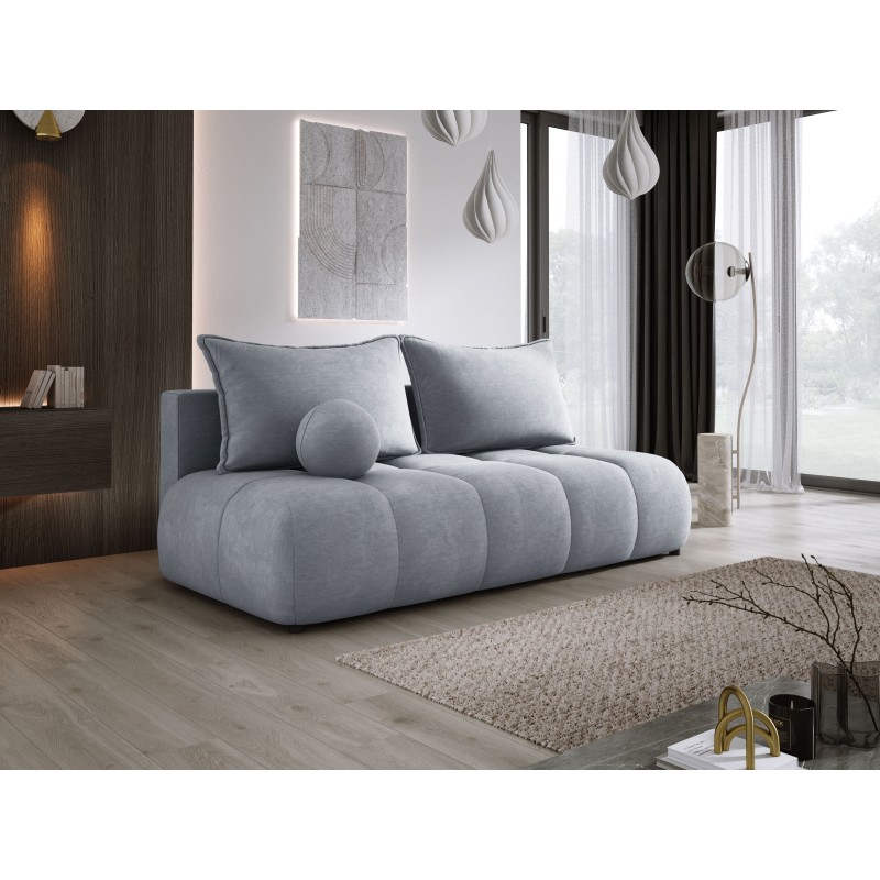 Sofa COCO z funkcja spania i pojemnikiem JASNY SZARY CLOUD 82