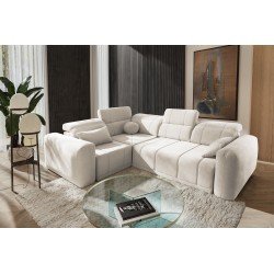 Narożnik Luxor II z funkcją spania Plecionka, Wind 02 - komfort i elegancja w jednym